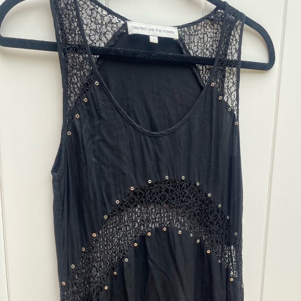 Revolve Blessed Are The Meek Whimsigoth Sheer Crochet Maxi Dress XS Fairy Grunge - Picture 5 of 9